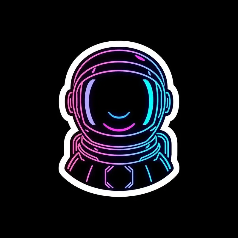 3D Cyberpunk Neon Stickers