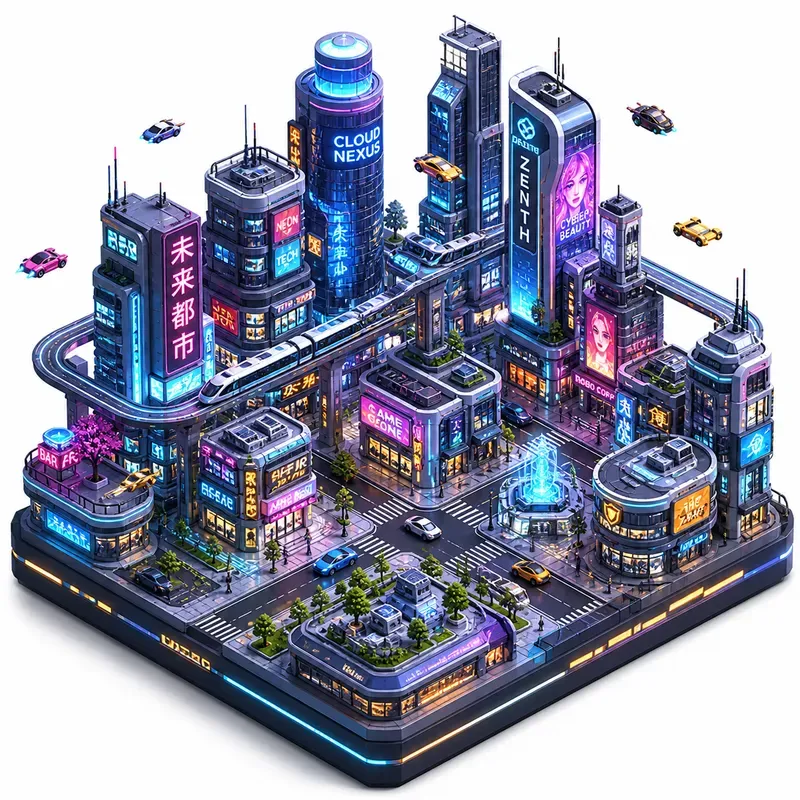 3D Isometric Scene World Generator