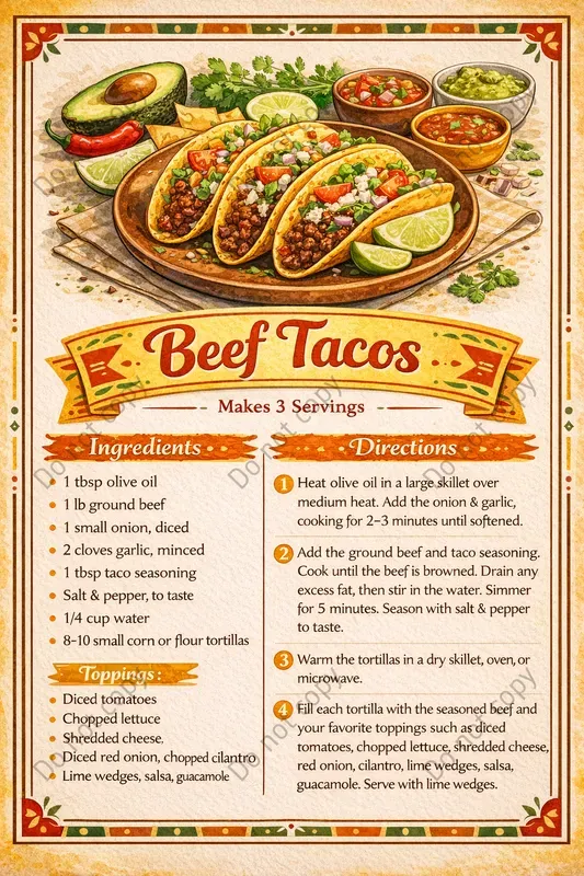 Illustrated Recipe Card Generator