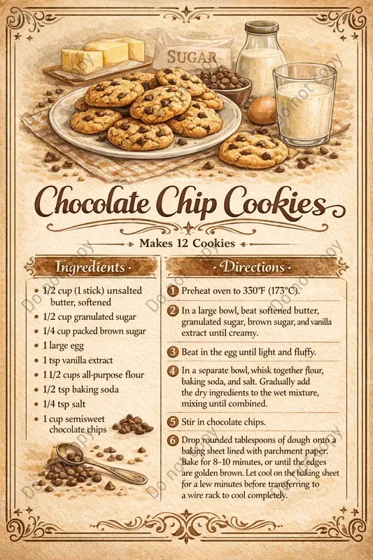 Illustrated Recipe Card Generator