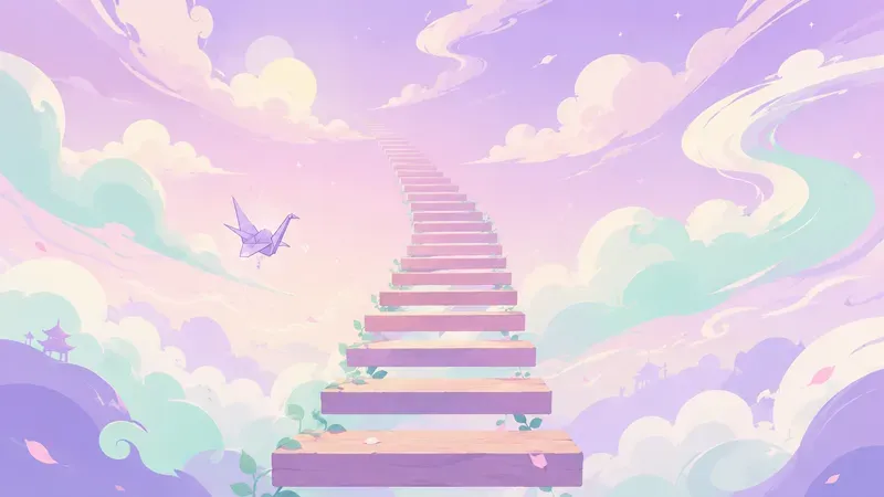 Infinite Pastel Staircases 2D