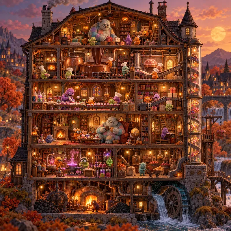 Halloween Cutaway House Generator