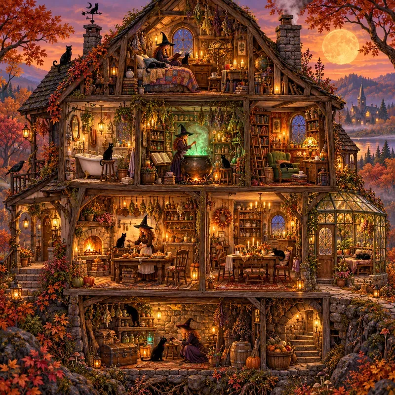 Halloween Cutaway House Generator
