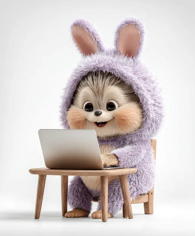 Fluffy Bunnycostumed Typists