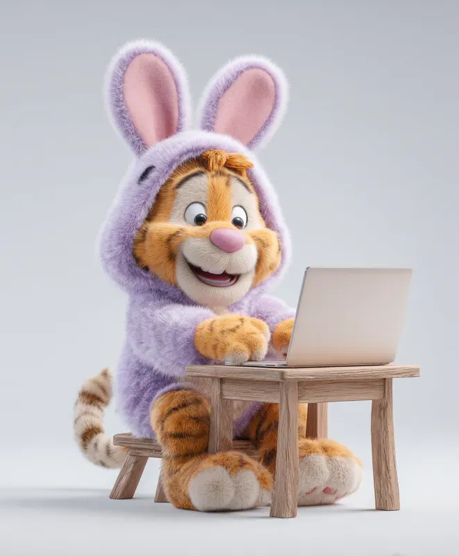 Fluffy Bunnycostumed Typists