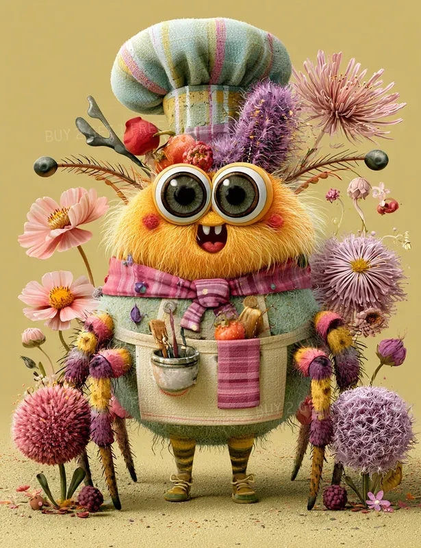 Whimsical Flower Monsters