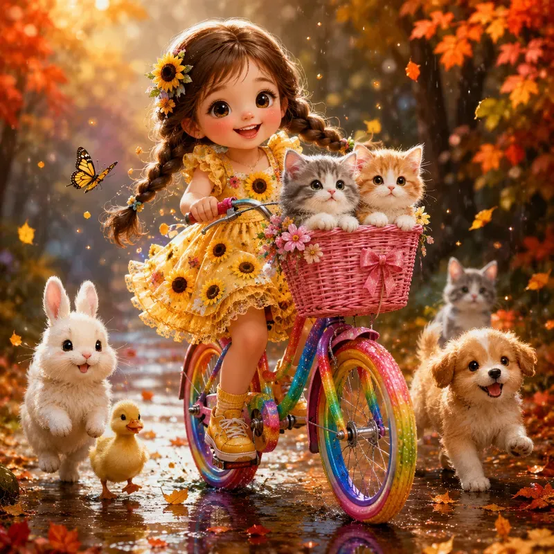 Whimsical Bigeyed Adventure Kids