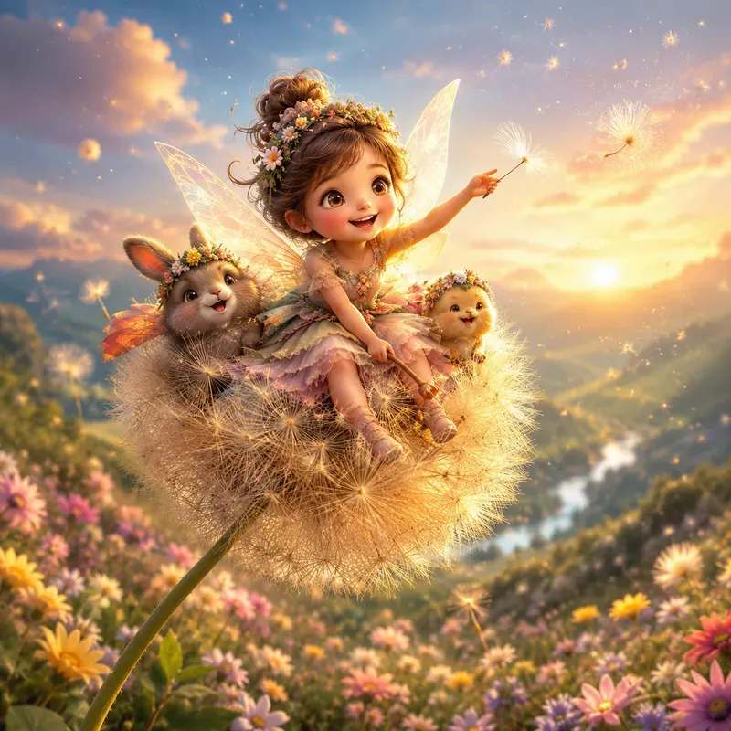 Whimsical Bigeyed Adventure Kids