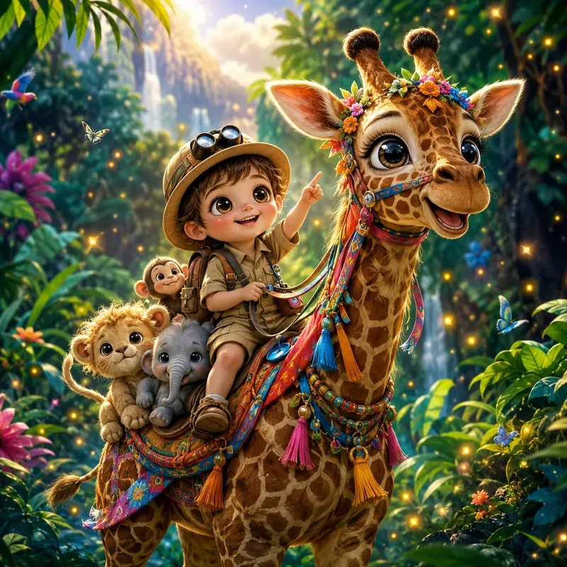 Whimsical Bigeyed Adventure Kids
