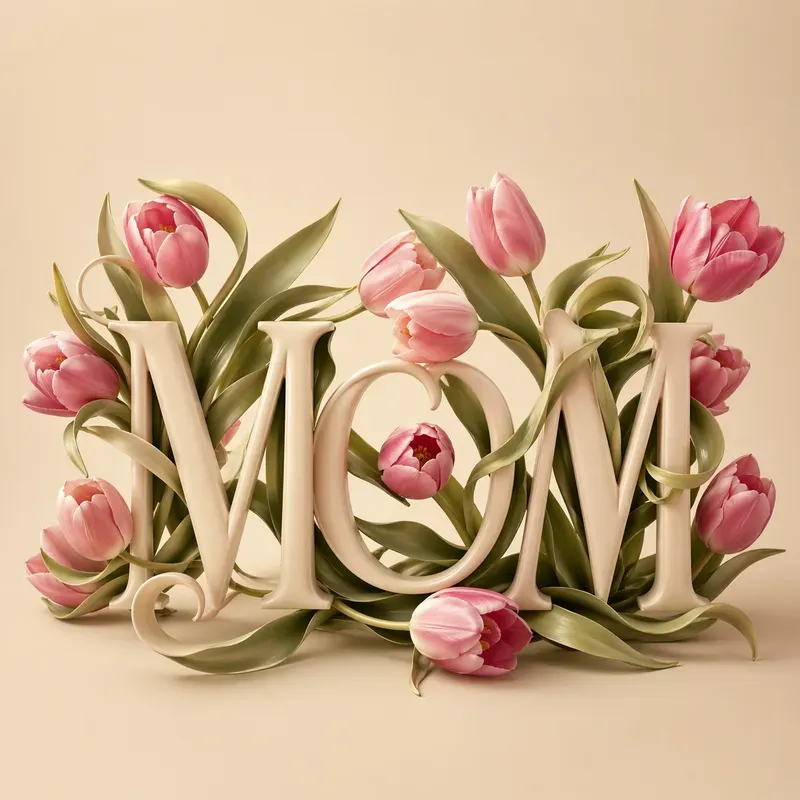 Nostalgic Floral Aesthetic Lettering