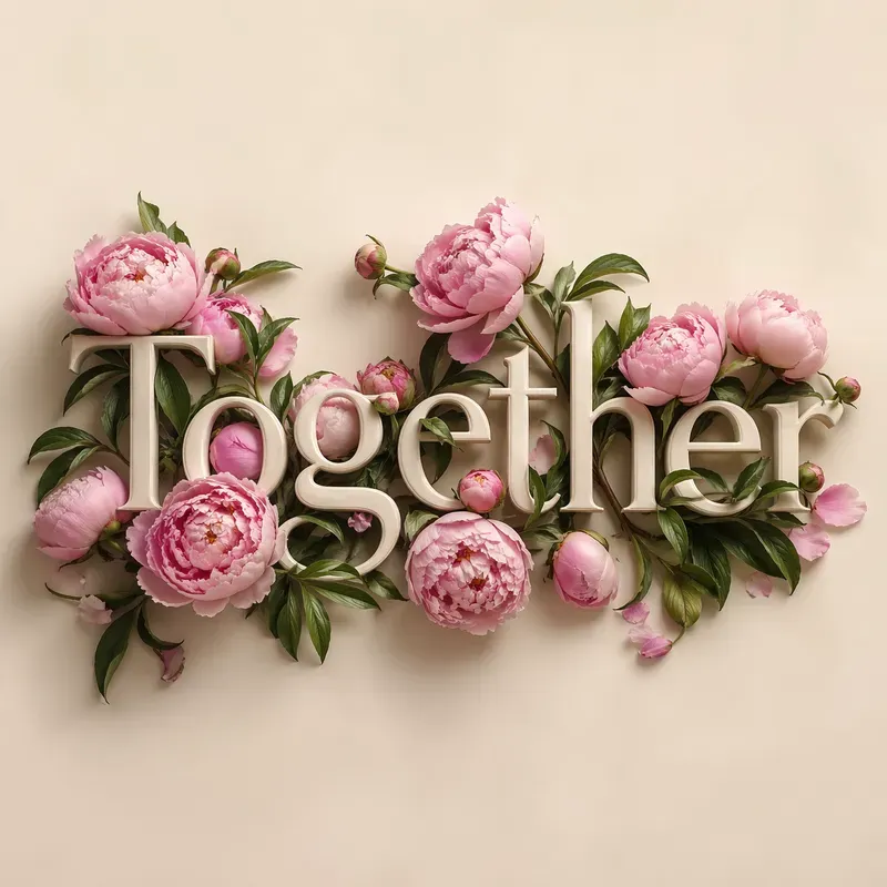 Nostalgic Floral Aesthetic Lettering