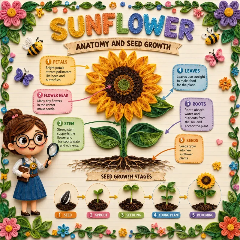 Cute Quilled Flower Posters