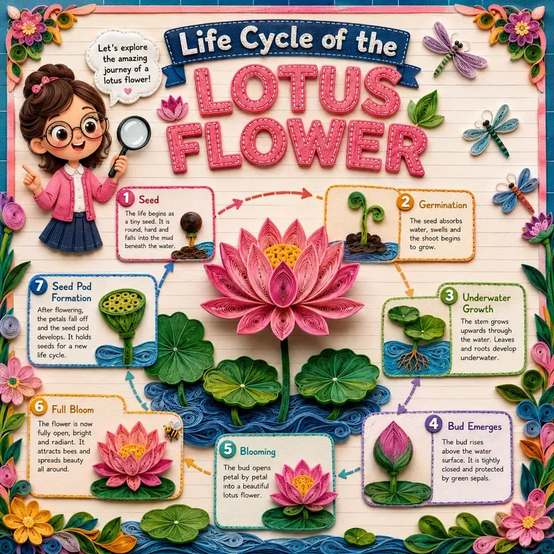 Cute Quilled Flower Posters