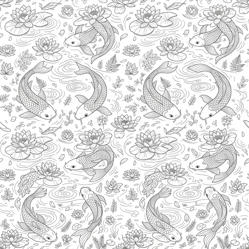 Seamless Pattern Coloring Books