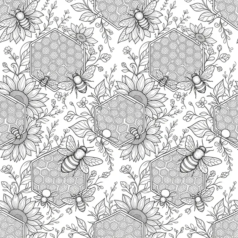 Seamless Pattern Coloring Books