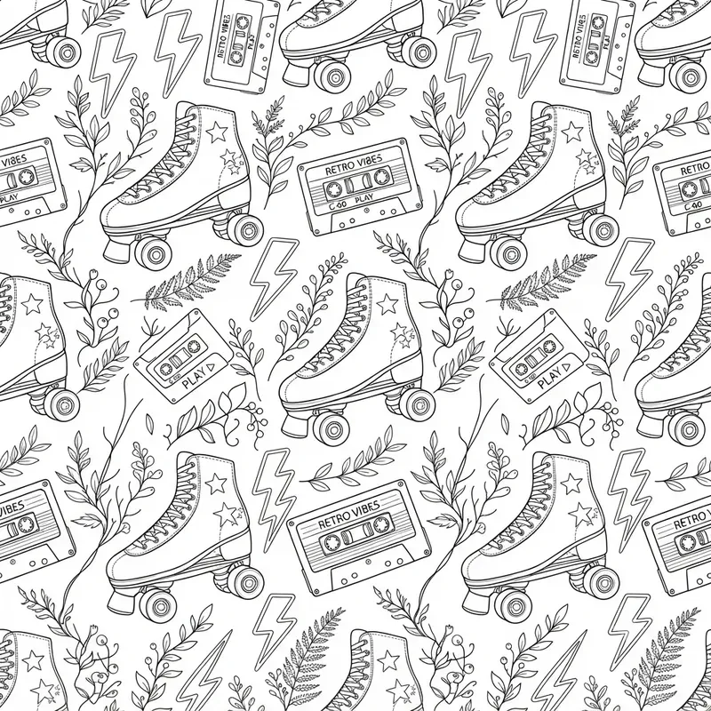 Seamless Pattern Coloring Books
