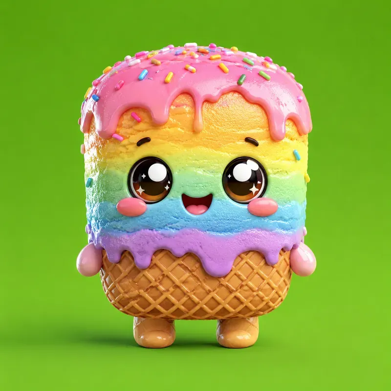 Kawaii Food Cube Mascots