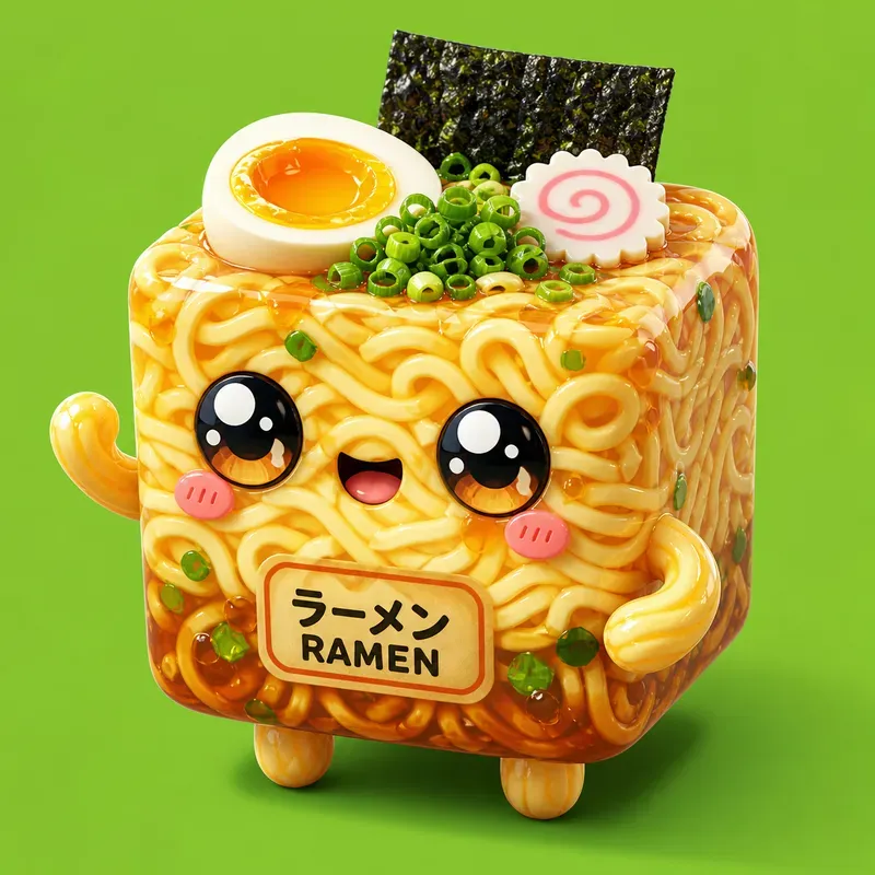 Kawaii Food Cube Mascots