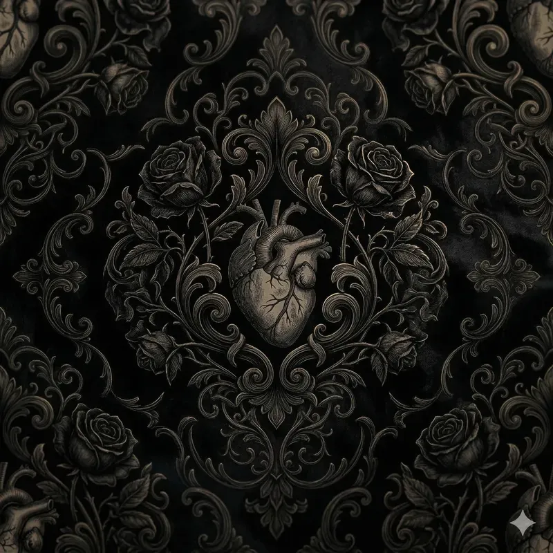 Victorian Gothic Anatomical Damasks