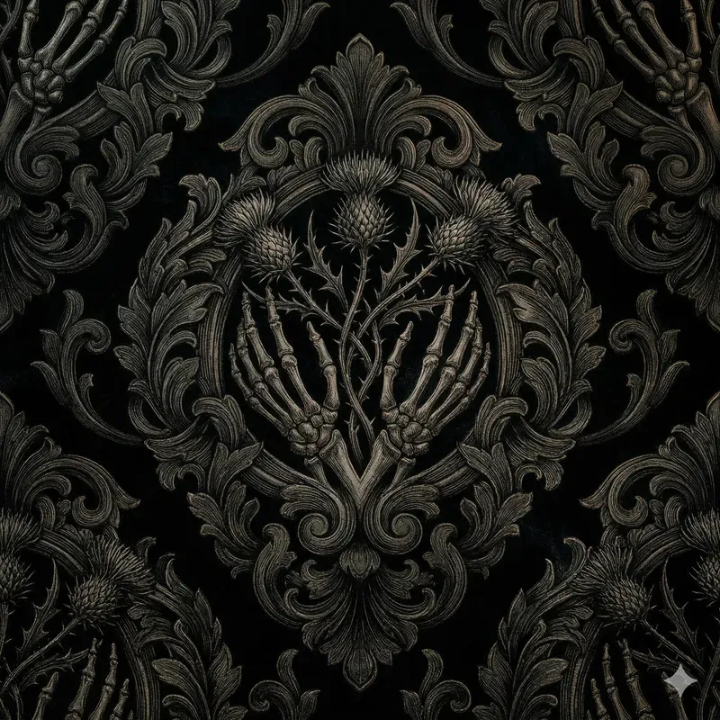 Victorian Gothic Anatomical Damasks