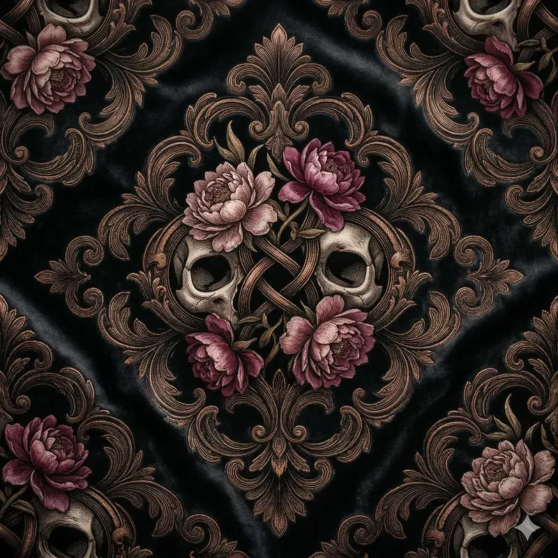 Victorian Gothic Anatomical Damasks