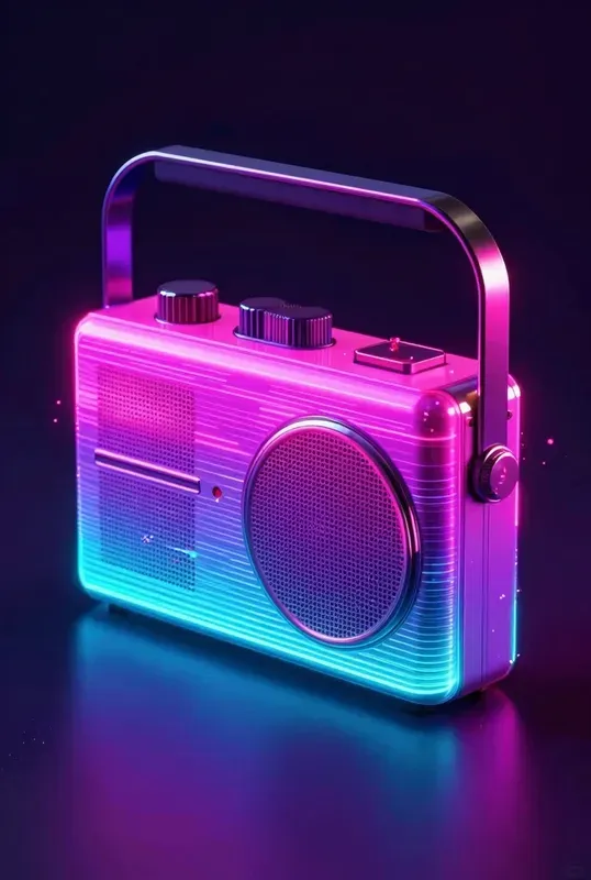 80s Retro Neon Hologram Object Generator