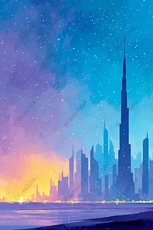 Ethereal Night City Illustrations