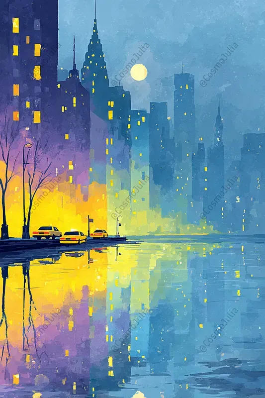 Ethereal Night City Illustrations
