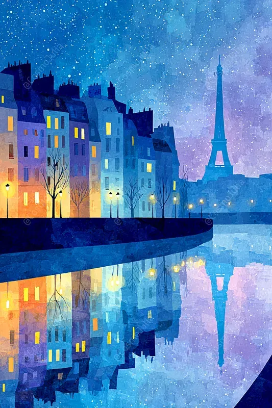 Ethereal Night City Illustrations