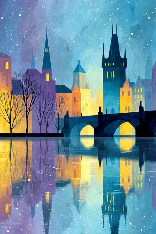 Ethereal Night City Illustrations