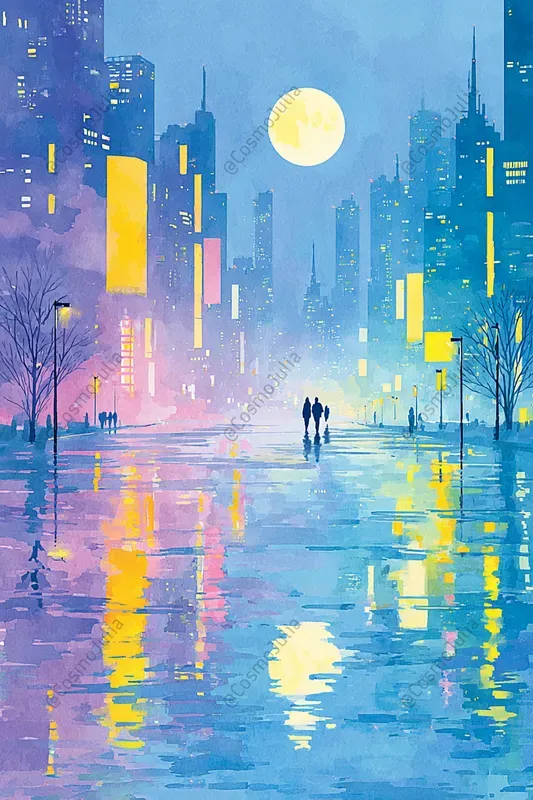 Ethereal Night City Illustrations