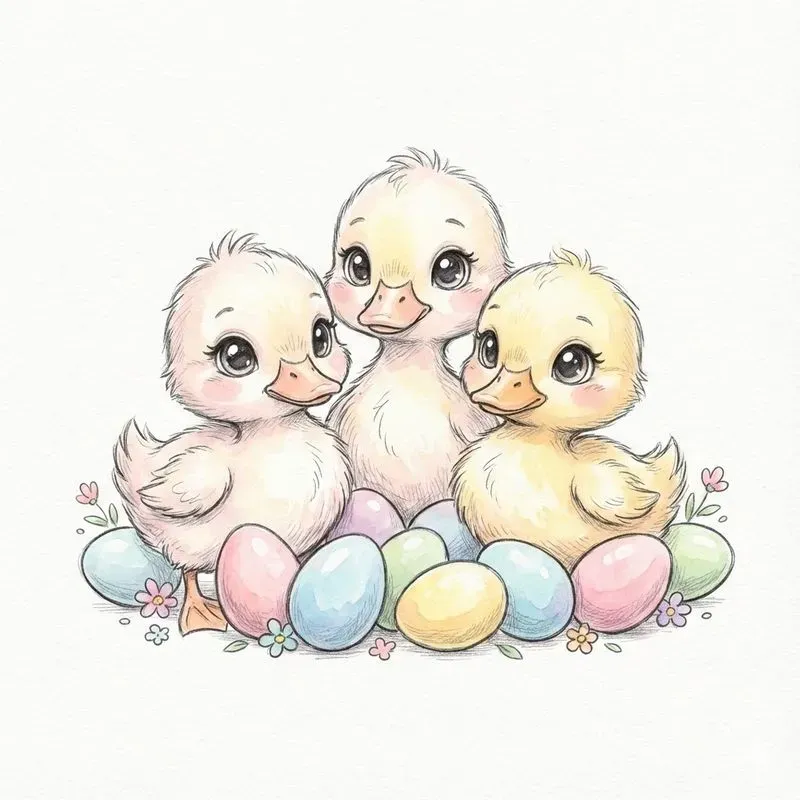 Whimsical Kawaii Baby Animals