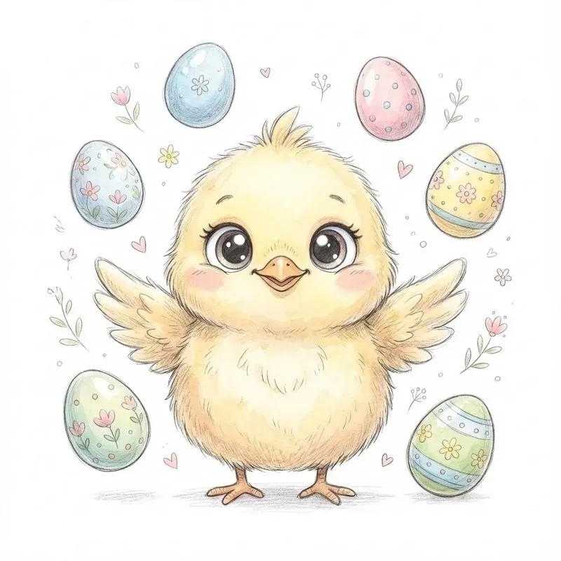 Whimsical Kawaii Baby Animals
