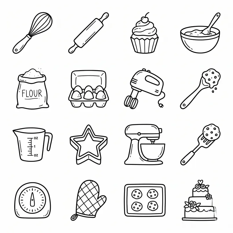 Whimsical Doodle Icon Set Generator