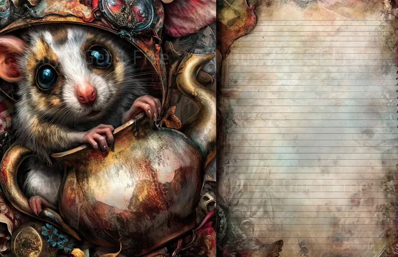 Dark Alice In Wonderland Double Pages