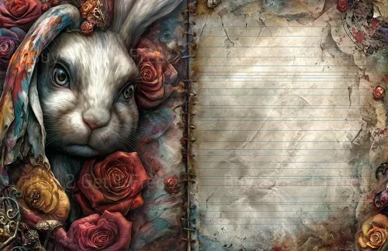 Dark Alice In Wonderland Double Pages