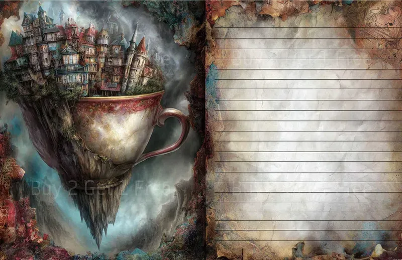 Dark Alice In Wonderland Double Pages