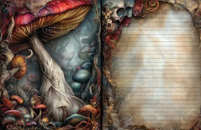 Dark Alice In Wonderland Double Pages