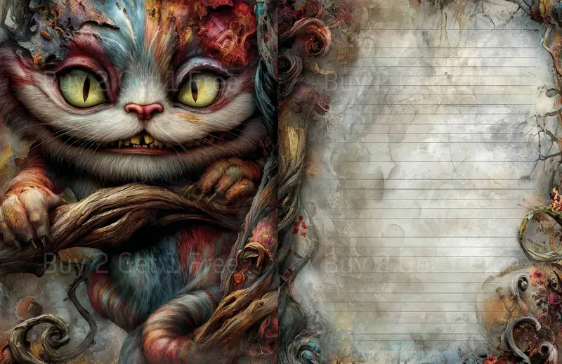 Dark Alice In Wonderland Double Pages