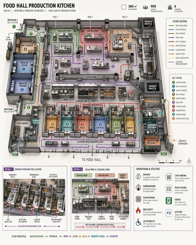 Commercial Kitchen Workflow Layouts