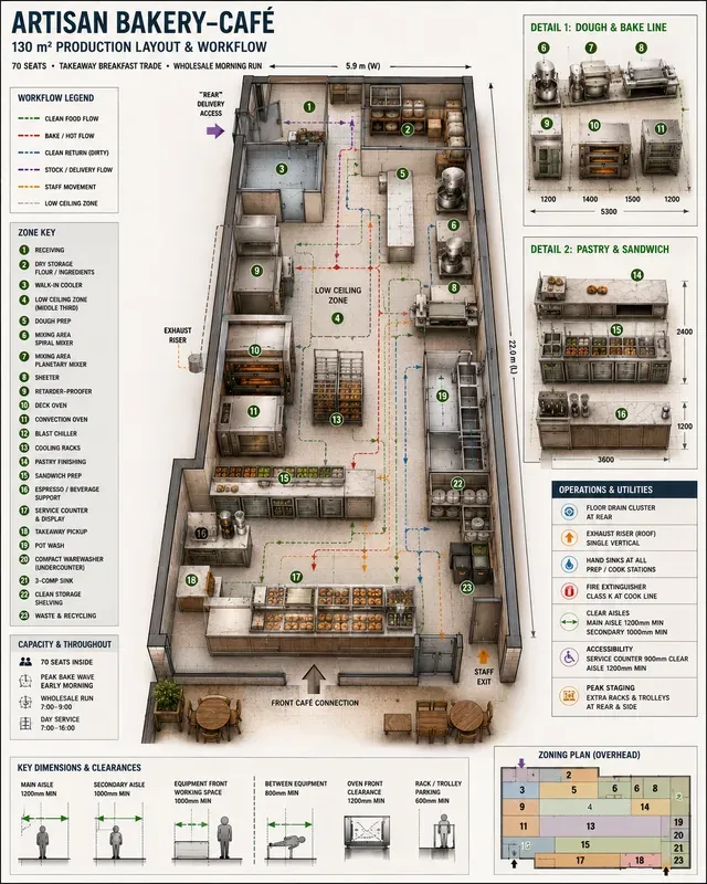 Commercial Kitchen Workflow Layouts