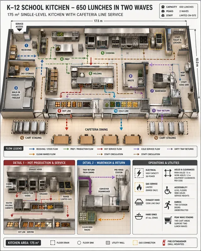Commercial Kitchen Workflow Layouts