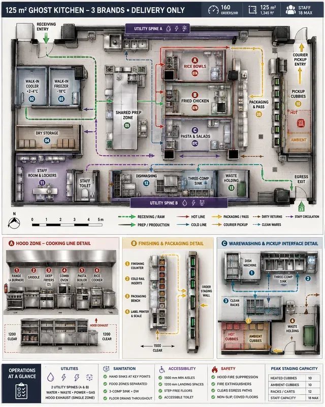 Commercial Kitchen Workflow Layouts