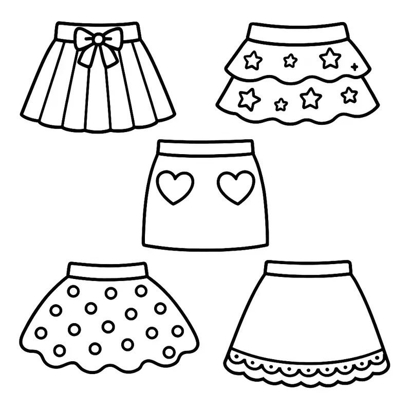 Bold And Easy Girly Coloring Pages
