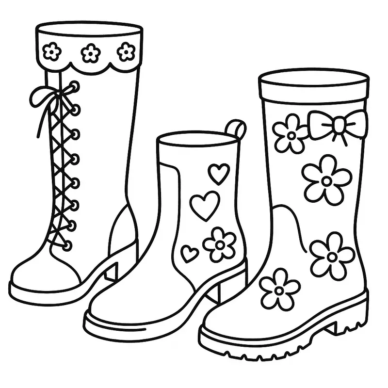 Bold And Easy Girly Coloring Pages