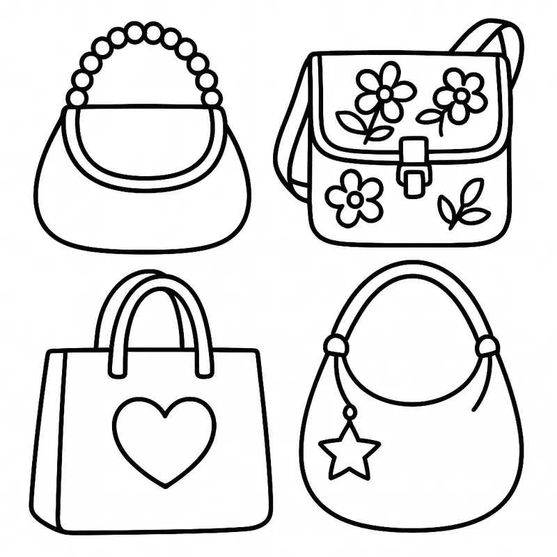 Bold And Easy Girly Coloring Pages