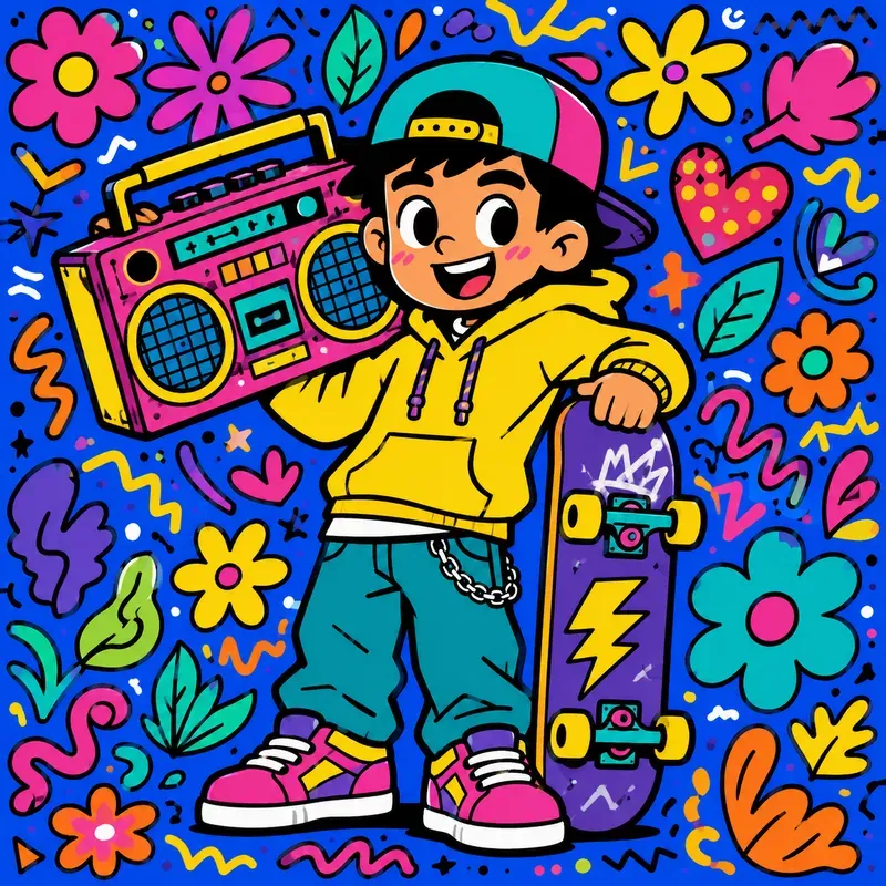 Vibrant Pop Doodle Character Packs