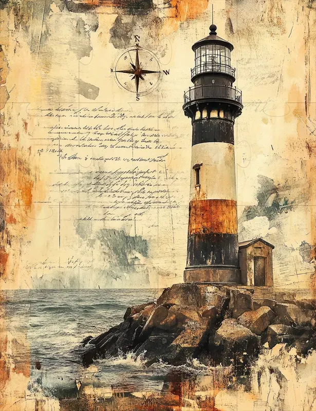 Nautical Vintage Junk Journal Pages