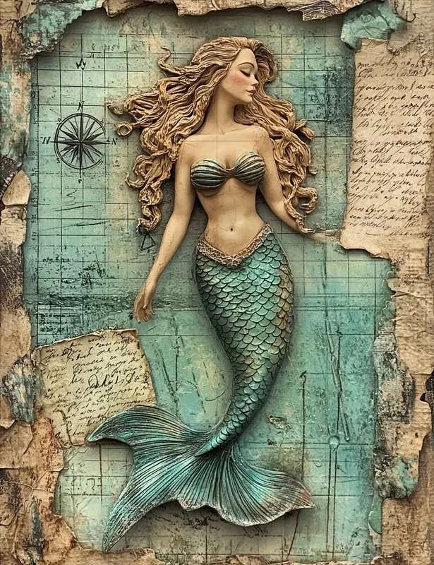Nautical Vintage Junk Journal Pages