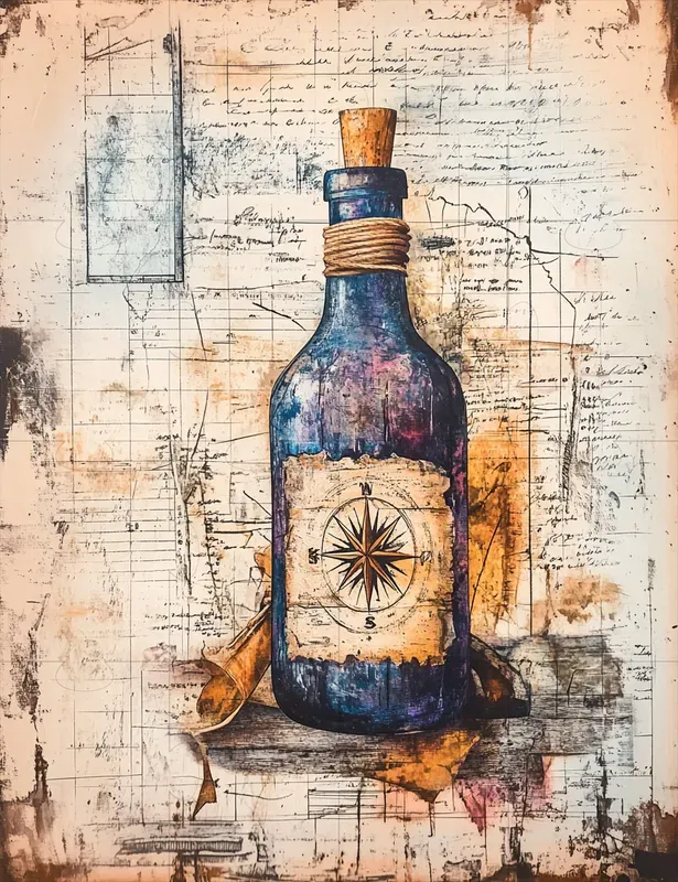 Nautical Vintage Junk Journal Pages